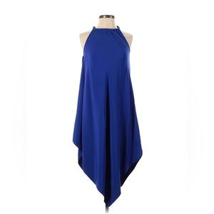 Rachel Rachel Roy Asymmetrical Sleeveless Cocktail Midi Dress in Blue, M